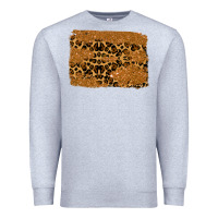 Heather Grey leopard glitter background Premium Sweatshirt - RanaPortraitStore