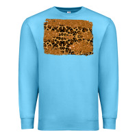 Ocean Blue leopard glitter background Premium Sweatshirt - RanaPortraitStore
