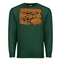 Sports Green leopard glitter background Premium Sweatshirt - RanaPortraitStore
