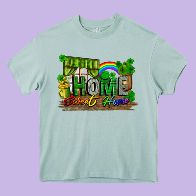 Home Sweet Home St. Patricks Day Heavy Core Tee Designed By Fadigitalartstudio