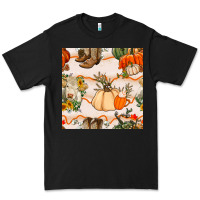 Black fall heifer seamless pattern Premium Tee - BundleAndBundleShop