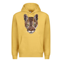 Antique Gold florida panther  face Premium Hoodie - BarkalooDesign