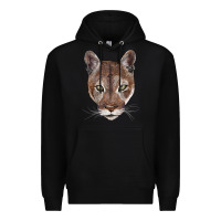 Black florida panther  face Premium Hoodie - BarkalooDesign