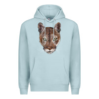Blue Mist florida panther  face Premium Hoodie - BarkalooDesign