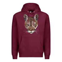 Burgundy florida panther  face Premium Hoodie - BarkalooDesign