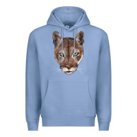 Colony Blue florida panther  face Premium Hoodie - BarkalooDesign