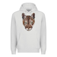 Dove Grey florida panther  face Premium Hoodie - BarkalooDesign