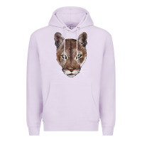Lilac florida panther  face Premium Hoodie - BarkalooDesign