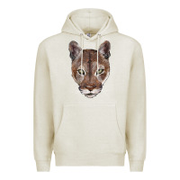 Oatmeal Heather florida panther  face Premium Hoodie - BarkalooDesign