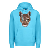 Ocean Blue florida panther  face Premium Hoodie - BarkalooDesign