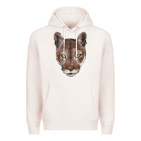 Pale Pink florida panther  face Premium Hoodie - BarkalooDesign