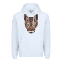 White florida panther  face Premium Hoodie - BarkalooDesign