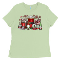 Matcha Christmas Coffee Drink Ladies Tee - CowhideDigitalArt