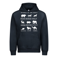 Navy Animals Of The World Urban Hoodie - Bettercallsaul