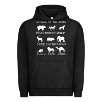 Pigment Black Animals Of The World Urban Hoodie - Bettercallsaul
