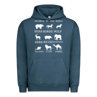 Pigment Midnight Navy Animals Of The World Urban Hoodie - Bettercallsaul