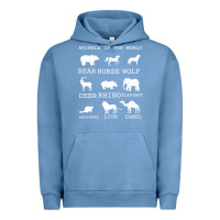 Pigment Pebble Blue Animals Of The World Urban Hoodie - Bettercallsaul