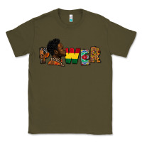 Army Green Power Juneteenth Classic Tee - FaDigitalArtStudio