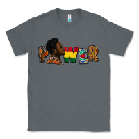 Charcoal Heather Power Juneteenth Classic Tee - FaDigitalArtStudio
