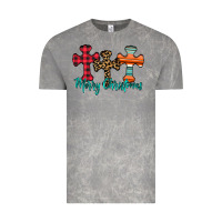 Cloud Rock merry Christmas cross Vintage Tee - CowhideDigitalArt