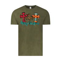 Vintage Olive merry Christmas cross Vintage Tee - CowhideDigitalArt