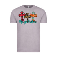 Vintage Zinc merry Christmas cross Vintage Tee - CowhideDigitalArt