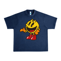 Navy pacman Urban Heavy Tee - DesigneFamous