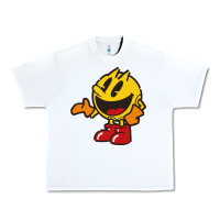 White pacman Urban Heavy Tee - DesigneFamous