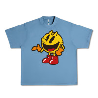 Pebble Blue pacman Urban Heavy Tee - DesigneFamous