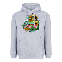 Heather Grey Campeche State Of Mexico Map Heavyweight Hoodie - RanaPortraitStore