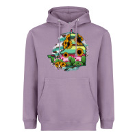 Lavender Campeche State Of Mexico Map Heavyweight Hoodie - RanaPortraitStore