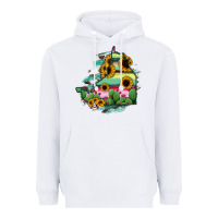 White Campeche State Of Mexico Map Heavyweight Hoodie - RanaPortraitStore