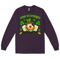 Plum drink responsibly dont spill it Long Sleeve Tee - Artiststas