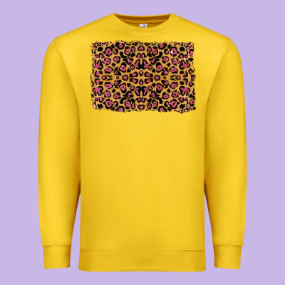 Leopard Glitter Background Premium Sweatshirt Designed By Ranaportraitstore