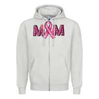 Dove Grey cancer ribbon mom Zipper Hoodie - RanaPortraitStore