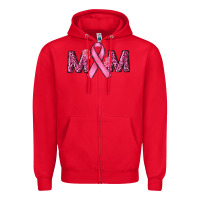 Red cancer ribbon mom Zipper Hoodie - RanaPortraitStore