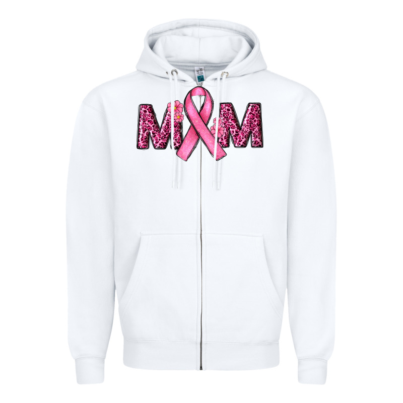 Cancer Ribbon Mom Zipper Hoodie by RanaPortraitStore | Teevron