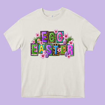 Egg And Easter Heavy Core Tee Designed By Fadigitalartstudio