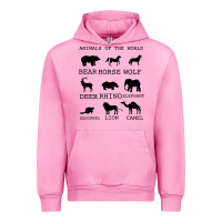 Fuchsia Pink Anımals Of The World Urban Hoodie - Bettercallsaul
