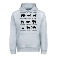 Heather Grey Anımals Of The World Urban Hoodie - Bettercallsaul