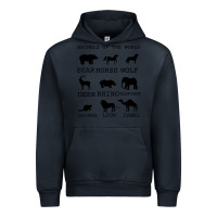 Navy Anımals Of The World Urban Hoodie - Bettercallsaul
