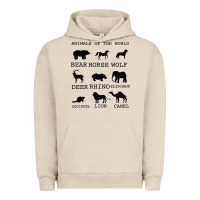 Pigment French Oak Anımals Of The World Urban Hoodie - Bettercallsaul