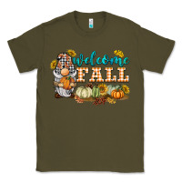 Army Green welcome fall gnome Classic Tee - BarkalooDesign