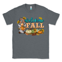 Charcoal Heather welcome fall gnome Classic Tee - BarkalooDesign