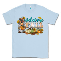 Dusty Blue welcome fall gnome Classic Tee - BarkalooDesign