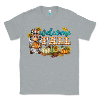Heather Grey welcome fall gnome Classic Tee - BarkalooDesign