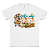 White welcome fall gnome Classic Tee - BarkalooDesign