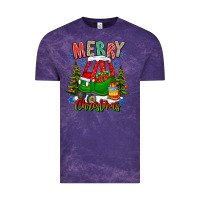 Cloud Purple merry christmas car Vintage Tee - CowhideDigitalArt