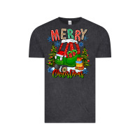 Vintage Black merry christmas car Vintage Tee - CowhideDigitalArt