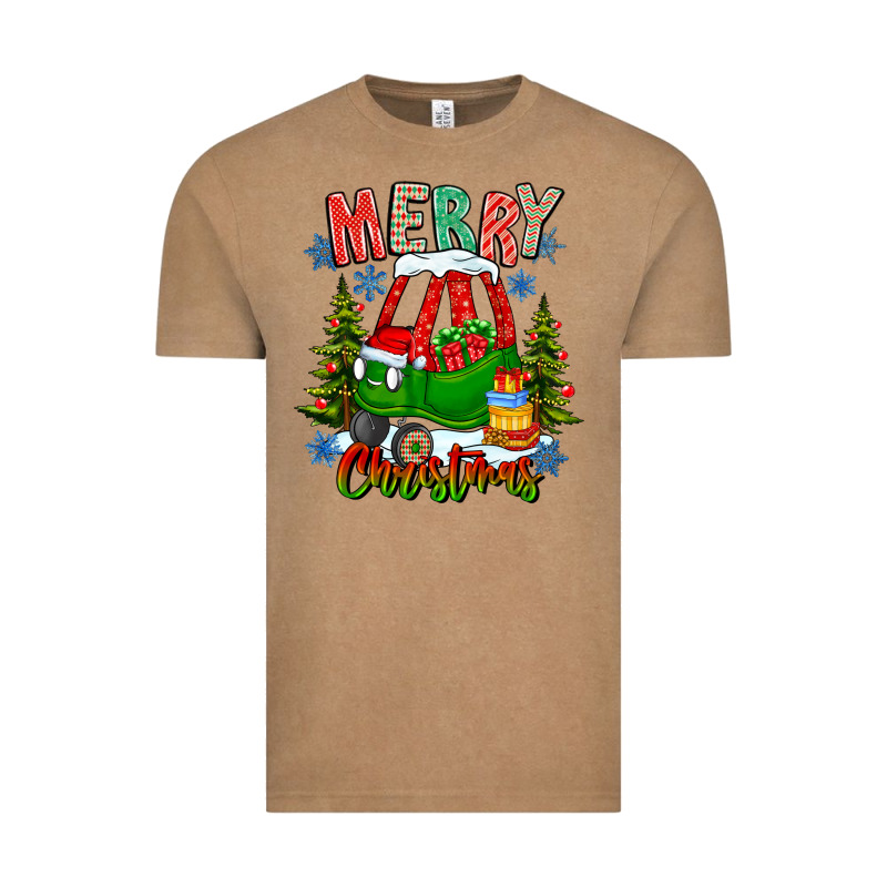 Merry Christmas Car Vintage Tee by CowhideDigitalArt | Teevron